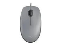 Myš - pravák a levák - optický - 3 tlačítka - kabelové - USB-A - středně šedá