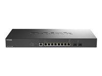 D-Link DXS 1210-10MP - Prepínac - rízený - 8 x 10GBase-T + 2 x 10 Gigabit SFP+ - Lze montovat do rozvadece - PoE++ (370 W)