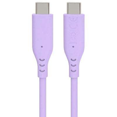 PremiumCord silikonový USB-C 60W, fialový, 1.5m