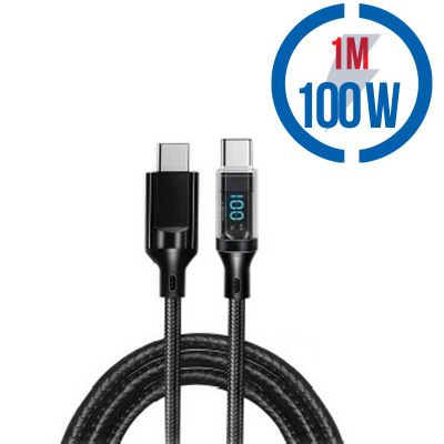MEGATECH Kabel USB-C/USB-C, 100W, 1m, černý