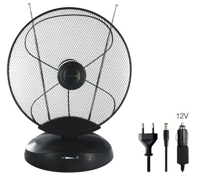 EVOLVEO Xany 4, 230/12V, aktivní pokojová anténa FM/DAB+/DVB-T2, filtr LTE,4G,5G