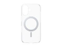PanzerGlass čirý kryt Apple iPhone 16 s šedým MagSafe KickStand 360° otočným stojánkem