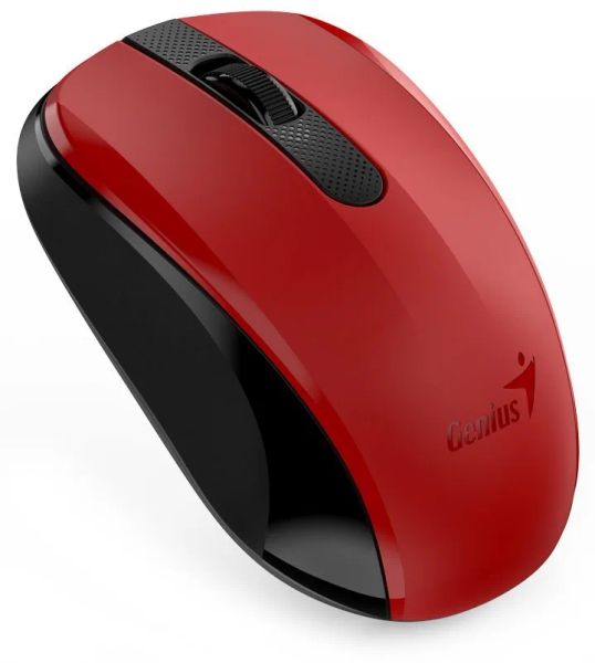 Genius NX-8008s/Kancelářská/Optická/1 200 DPI/Bezdrátová USB/Červená