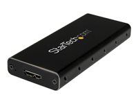USB 3.1 (10Gbps) with USB-C Cable - External Enclosure for USB-C Host - Aluminum (SM21BMU31C3) - Kryt úložiště - M.2 - SATA 6Gb/s - USB 3.1 (Gen 2) - černá, stříbrná - pro P/N: TBLT3MM1MA, TBLT3MM2M, TBLT3MM2MA