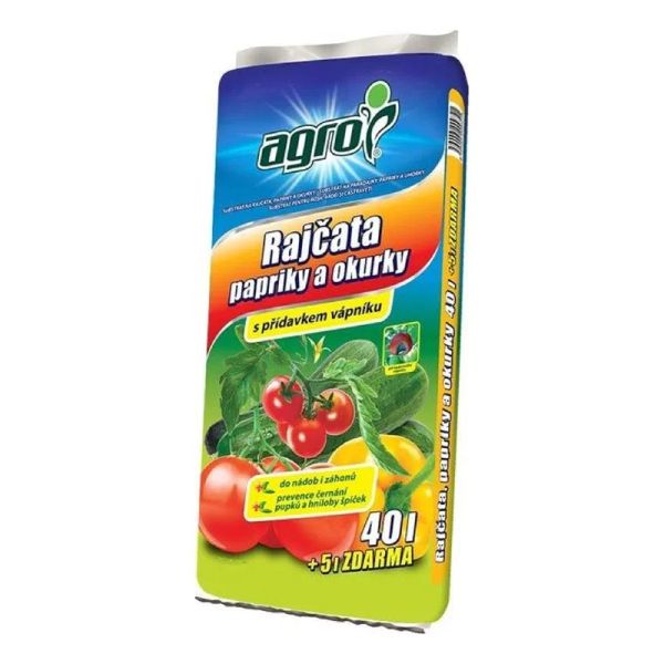 Substrát pro rajčata a papriky AGRO 45l