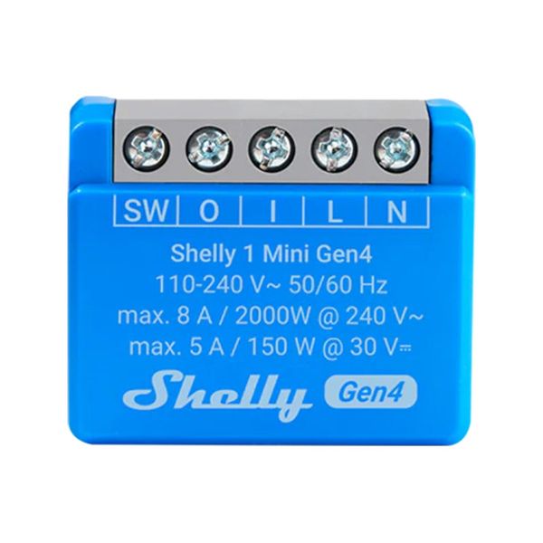 Smart Switch SHELLY 1 Mini Gen4 WiFi Zigbee Bluetooth Matter