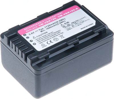 Baterie T6 power Panasonic VW-VBK180, VW-VBL090, 1720mAh, 6,2Wh, černá