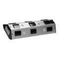 ORNO VIRONE FS-3 Povrchová rohová zásuvka 3x 230V, 2xUSB, nerez