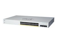Přepínač - inteligentní - 24 x 10/100/1000 (PoE+) + 4 x Gigabit SFP (uplink) - Lze montovat do rozvaděče - PoE+ (195 W)