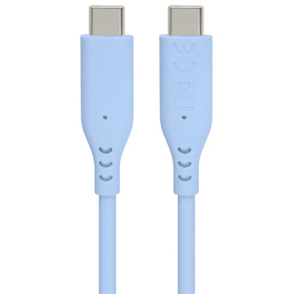 PremiumCord silikonový USB-C 60W, modrý, 1.5m