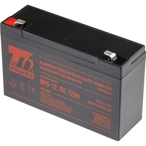 T6 POWER Akumulátor pro UPS, NP6-12, 6V, 12Ah