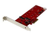 Startech 2x M.2 SATA SSD Controller Card - PCIe - PCI Express M.2 SATA III Controller - NGFF Card Adapter (PEX2M2) - Radic úložište - M.2 - M.2 Card / SATA 6Gb/s - PCIe 2.0 x2 - pro P/N: BNDTB10GI, BNDTB210GSFP, BNDTB310GNDP, BNDTB410GSFP, BNDTB4M2E1, BNDTBUSB3142