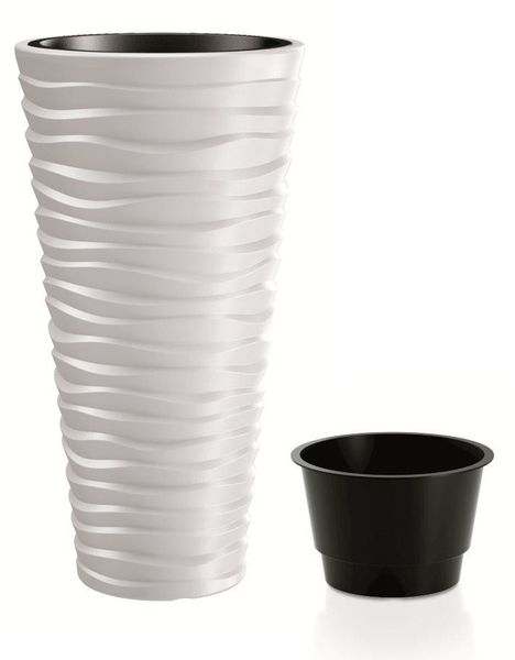 Květináč SAND SLIM bílý 34,9cm