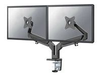 Montážní sada (úchyt na stůl) - dvojité nastavitelné rameno s plným rozsahem pohybu - pro 2 LCD displeje - černá - velikost obrazovky: 17"-32" - upevnění svorkou, průchodka