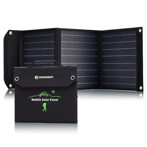 Přenosná solární nabíječka Bresser 40 wattů s USB