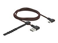 USB kabel - USB (M) levý/pravý úhel, reverzibilní do 24 pin USB-C (M) levý/pravý úhel, reverzibilní - USB 2.0 - 1 m - černá
