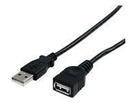 M/F - USB extension cable - USB (M) to USB (F) - USB 2.0 - 6 ft - black - USBEXTAA6BK - Prodlužovací šňůra USB - USB (M) do USB (F) - USB 2.0 - 1.8 m - černá - pro P/N: 35FCREADBK3, ICUSB2321F, ICUSB232V2, LTUB1MBK, MSDREADU2OTG, ST4200MINI2, UUSBOTG