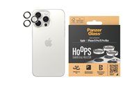 PanzerGlass HoOps Apple iPhone 16 Pro/15 Pro/16 Pro Max/15 Pro Max - ochranné kroužky pro čočky fotoaparátu - bílý hliník/sklo
