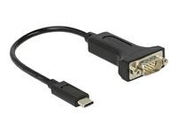 USB / sériový kabel - USB-C (M) do DB-9 (M) - 15 cm - černá