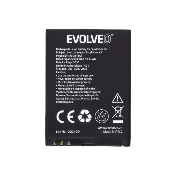 EVOLVEO orig. baterie 900 mAh pro EasyPhone ID/EG/XS (EP-400/550/570)