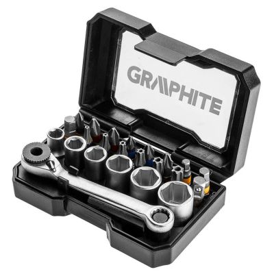 GRAPHITE 56H610, Sada bitů + ráčna, 25 mm, 24 ks