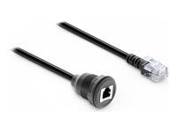 Delock - Prodlužovací kabel k telefonu - RJ-12 (M) do RJ-12 (F) - 50 cm - 4 mm - cerná