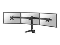 Stojan - pro 3 LCD displeje - černá - velikost obrazovky: 10"-27" - stolní stojan, průchodka, upevnitelné na stůl