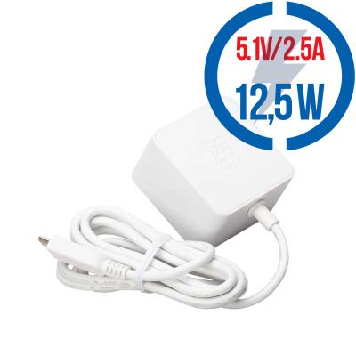 RASPBERRY USB adaptér pro Raspberry Pi 2,5A bílý