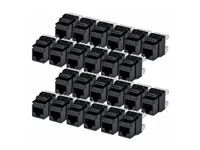 Konektor keystone - 180°, 110 punch down - CAT 6 - UTP - RJ-45 - černá - kompatibilní s TAA (balení 24)
