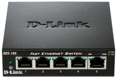 D-Link DES-105 kovový 5-port 10/100 Desktop Switch