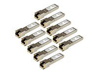 Lifetime Warranty (J8177C10PKST) - Transceiver modul SFP (mini-GBIC) (odpovídá: HP J8177C) - 1GbE - 1000Base-T - RJ-45 / SFP (mini-GBIC) - až 100 m (balení 10) - pro HPE 1810, 1910, 20p 10/100/1000, 2610, 3500, 6200; HPE Aruba 2530, 5406; HPE ProCurve 5304