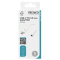 DELTACO USBC-1145, USB-C samec/Jack 3.5mm samice