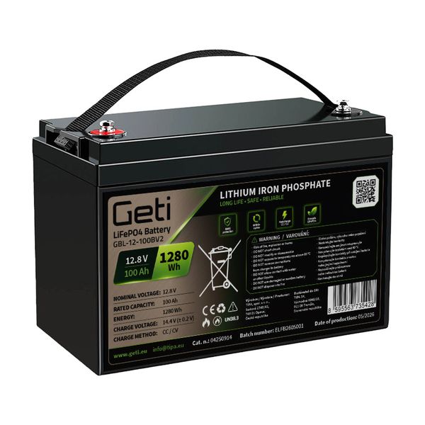 Baterie LiFePO4 12,8 V 100 Ah GETI GBL-12-100BV2 Bluetooth