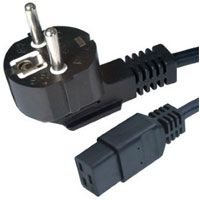 SÍŤOVÝ KABEL 230V černý C19 2m PC-186-C19