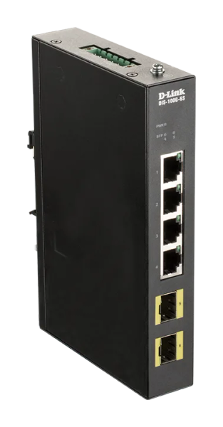 D-Link DIS-100G-6S Průmyslový Gigabit unmanaged switch, 4GbE, 2 SFP