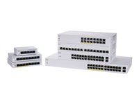 Cisco Business 110 Series 110-24PP - Přepínač - neřízený - 12 x 10/100/1000 (PoE) + 12 x 10/100/1000 + 2 x kombinace Gigabit SFP - Lze montovat do rozvaděče, desktop, pro připevnění na zeď - PoE (100 W) - repasováno