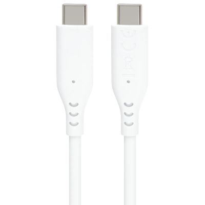PremiumCord silikonový USB-C 60W, bílý, 1.5m