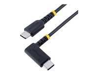 High Quality USB Charging Cord (R2CCR-15C-USB-CABLE) - USB kabel - USB-C (M) rovné do USB-C (M) pravoúhlý - USB 2.0 - 3 A - 15 cm - černá