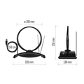 Anténa pokojová EMOS CITY RING-C550, DVB-T2, DAB, FM, filtr LTE/4G/5G