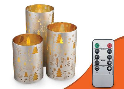 Vosková LED svíčka MOON IN THE ROOM ML95 sada 3ks