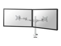 Montážní sada - plný pohyb - pro 2 LCD displeje - stříbrná - velikost obrazovky: 10"-27" - průchodka, upevnitelné na stůl
