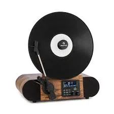 Auna Verticalo SE DAB, retro gramofon, DAB+, FM tuner, USB, BT, AUX, dřevo
