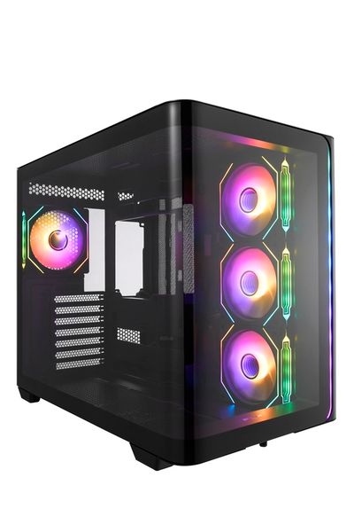 FSP M580-BP/Midi Tower/Transpar./Černá