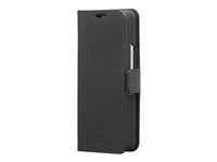 Pouzdro s klopou pro mobilní telefon - lícová useň - černá - pro Samsung Galaxy Z Fold4