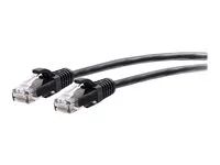 Black - Patch kabel - RJ-45 (M) do RJ-45 (M) - 2.7 m - 4.8 mm - UTP - CAT 6a - lisovaný, provedení bez hrbolků - černá