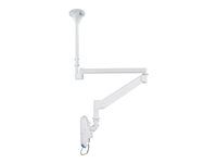 Držák - plný pohyb - pro Displej LCD - zdravotní - bílá - velikost obrazovky: 10"-32" - stropní montáž