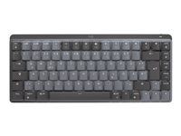 Klávesnice - podsvícená - bezdrátový - Bluetooth LE - QWERTY - US mezinárodní - klávesový spínač: Linear - grafit
