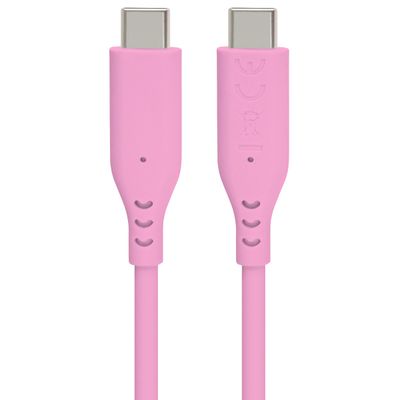 PremiumCord silikonový USB-C 60W, růžový, 1.5m