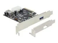 USB adaptér - PCIe 3.0 x4 nízký profil - USB 3.1 x 1 + USB 3.1 (interní) x 1