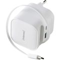 INTENSO W65ACIC GaN, USB-A/C, Nabíječka, 65W, bílá